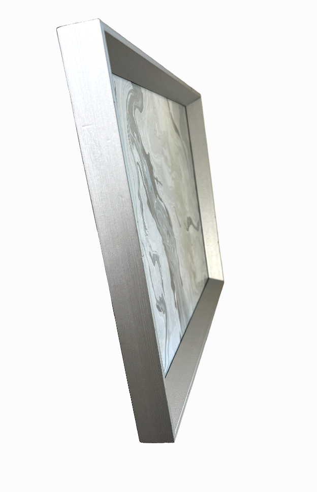 Suminagashi Silver Frame