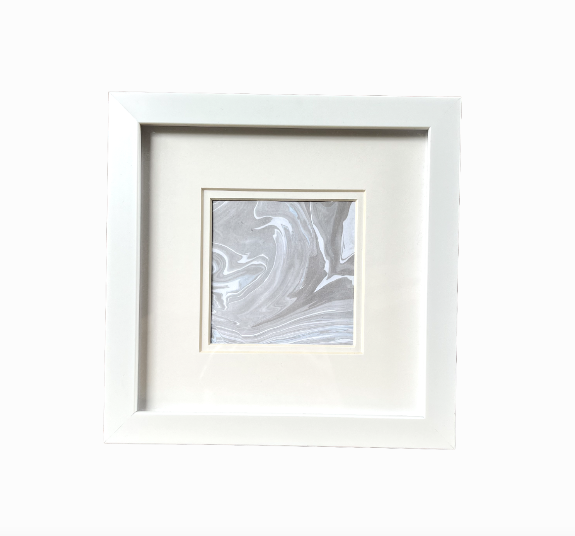 Suminagashi White Frame