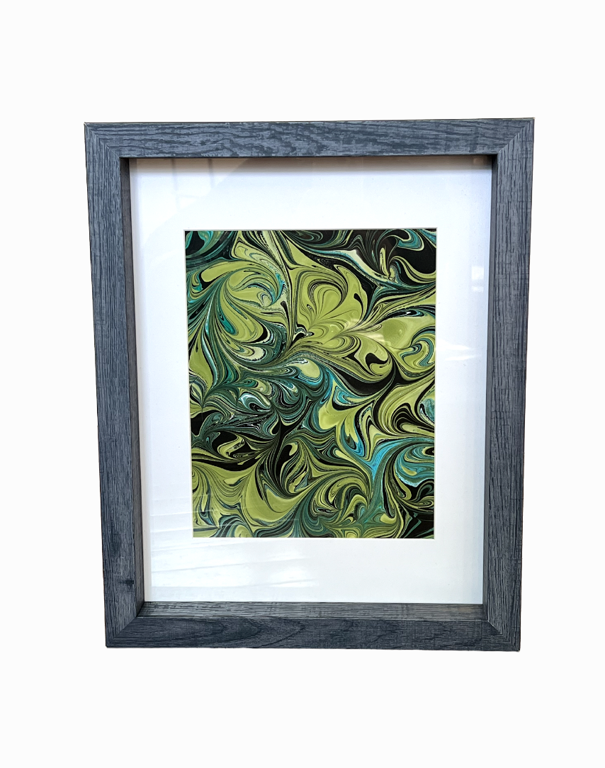 Marbled Blue Wood Frame