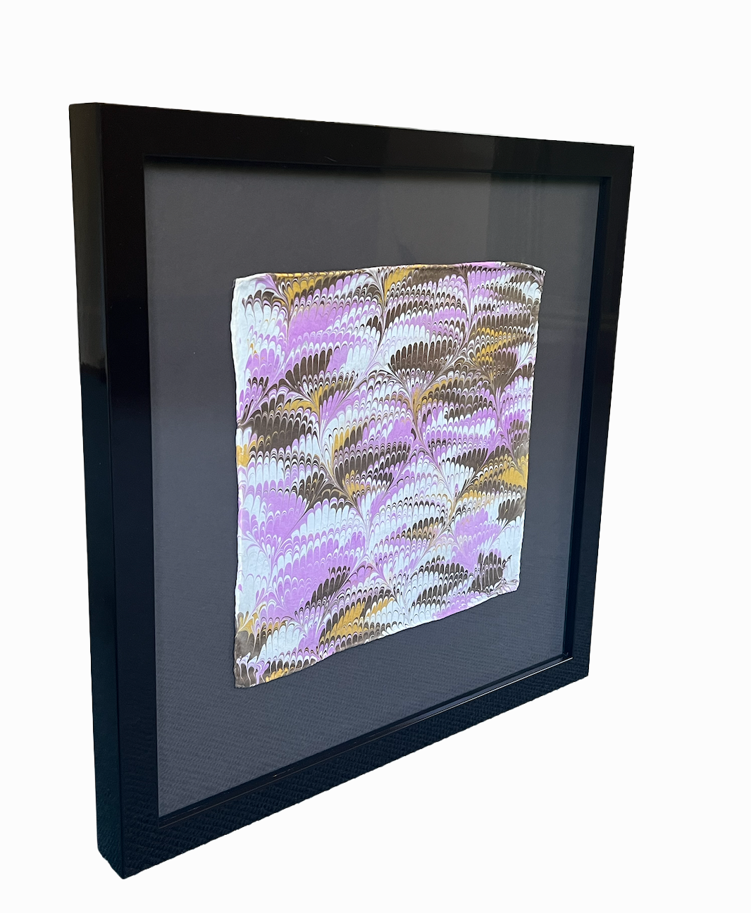 Marbled Scarf Brown Gloss Frame