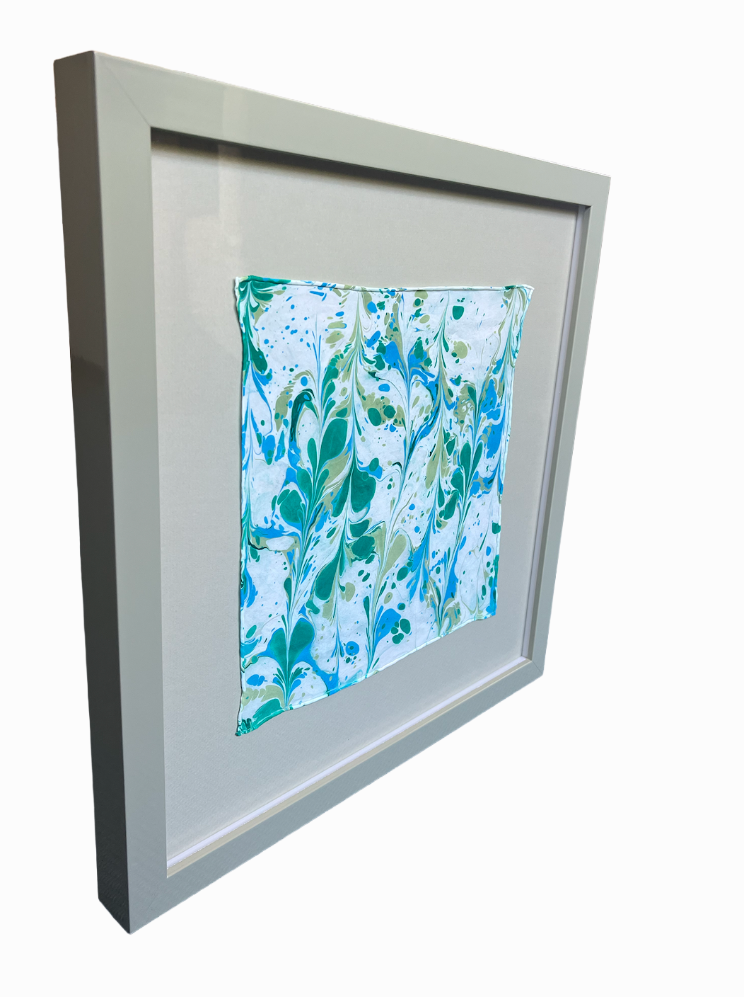 Marbled Scarf Green Gloss Frame