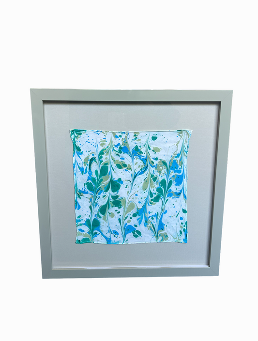 Marbled Scarf Green Gloss Frame