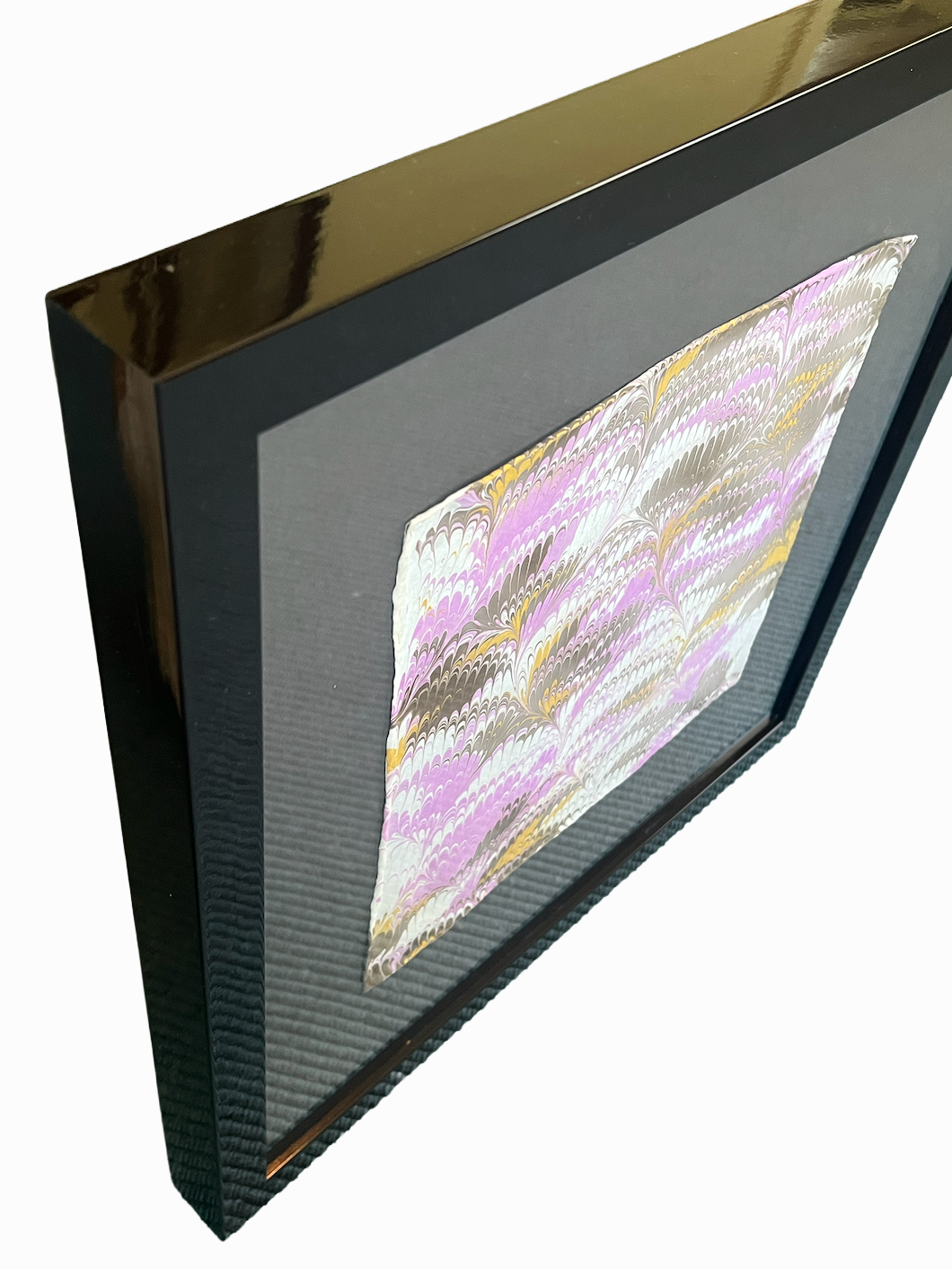 Marbled Scarf Brown Gloss Frame